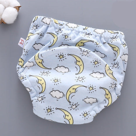 Slip/culotte d'entrainement réutilisable Petit Moussaillon pour l'apprentisssage de la propreté motifs lune