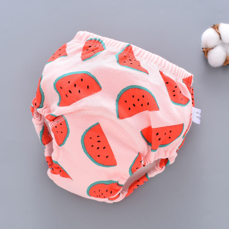 Slip/culotte d'entrainement réutilisable Petit Moussaillon pour l'apprentissage de la propreté motif pastèque