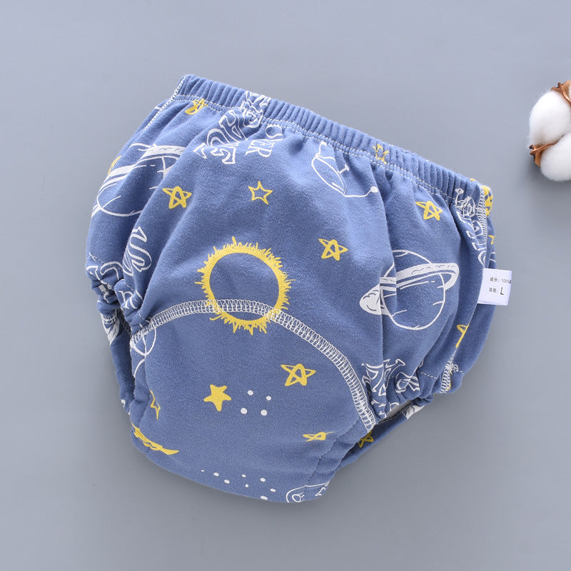 Slip/culotte d'entrainement réutilisable Petit Moussaillon pour l'apprentissage de la propreté motif système solaire