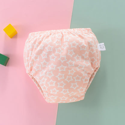 slip / culotte d'entrainement réutilisable Petit Moussaillon pour l'apprentissage de la propreté motif étoiles rose
