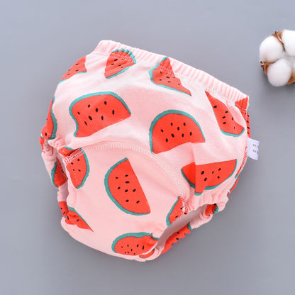 Slip/culotte d'entrainement réutilisable Petit Moussaillon pour l'apprentissage de la propreté motif pastèque